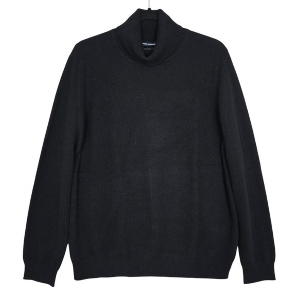 NWT Hudson's Bay Women's 100% 2 Ply Cashmere Knit Turtleneck Sweater Black XL